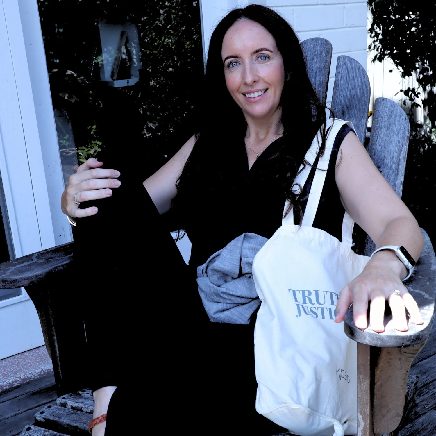 Capri Sleeveless Cowl Neck Top — Black - Image 3