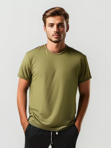 Premium Bamboo T-Shirt — Khaki - Image 3