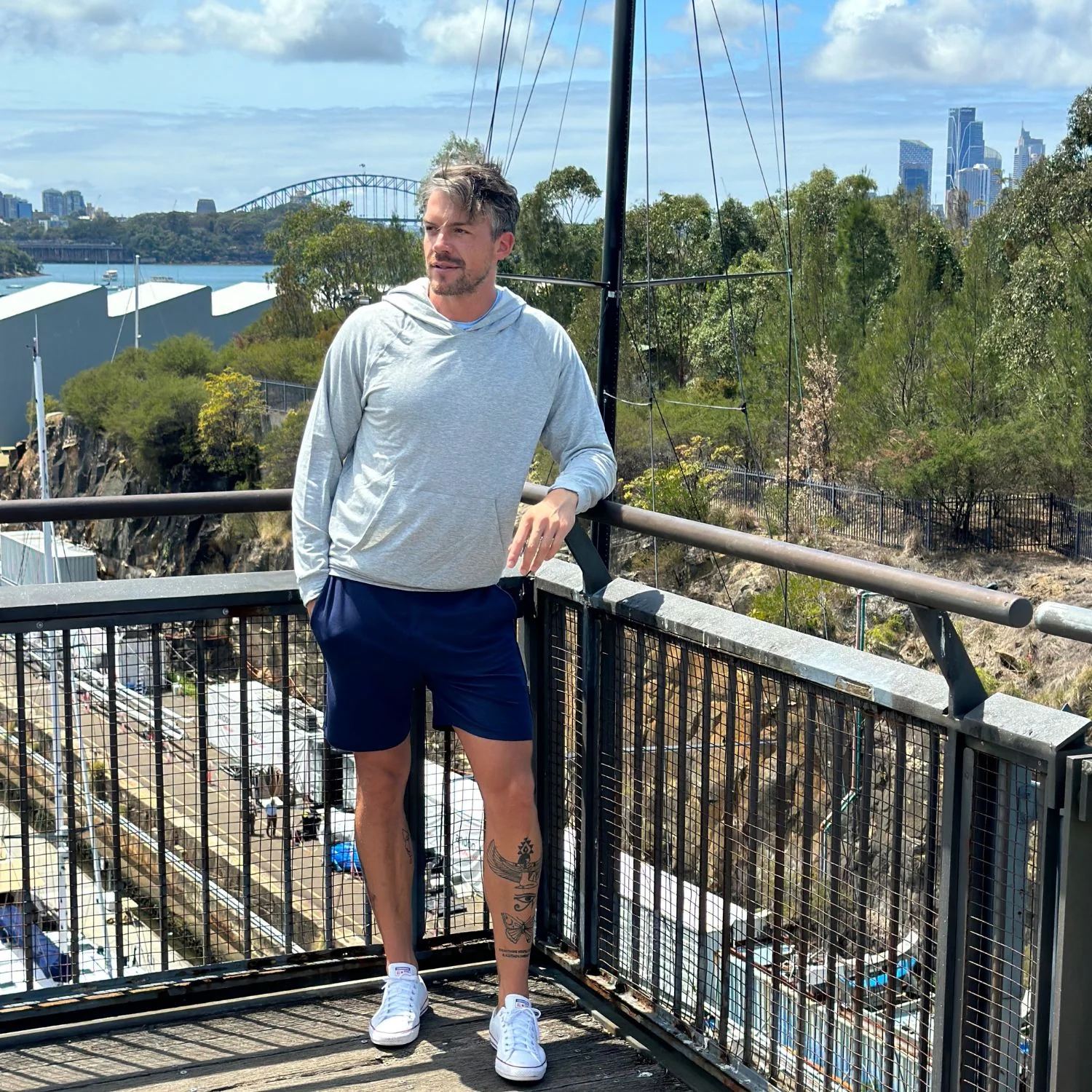 Premium Bamboo Byron Bay Hoodie — Grey Marl - Image 5