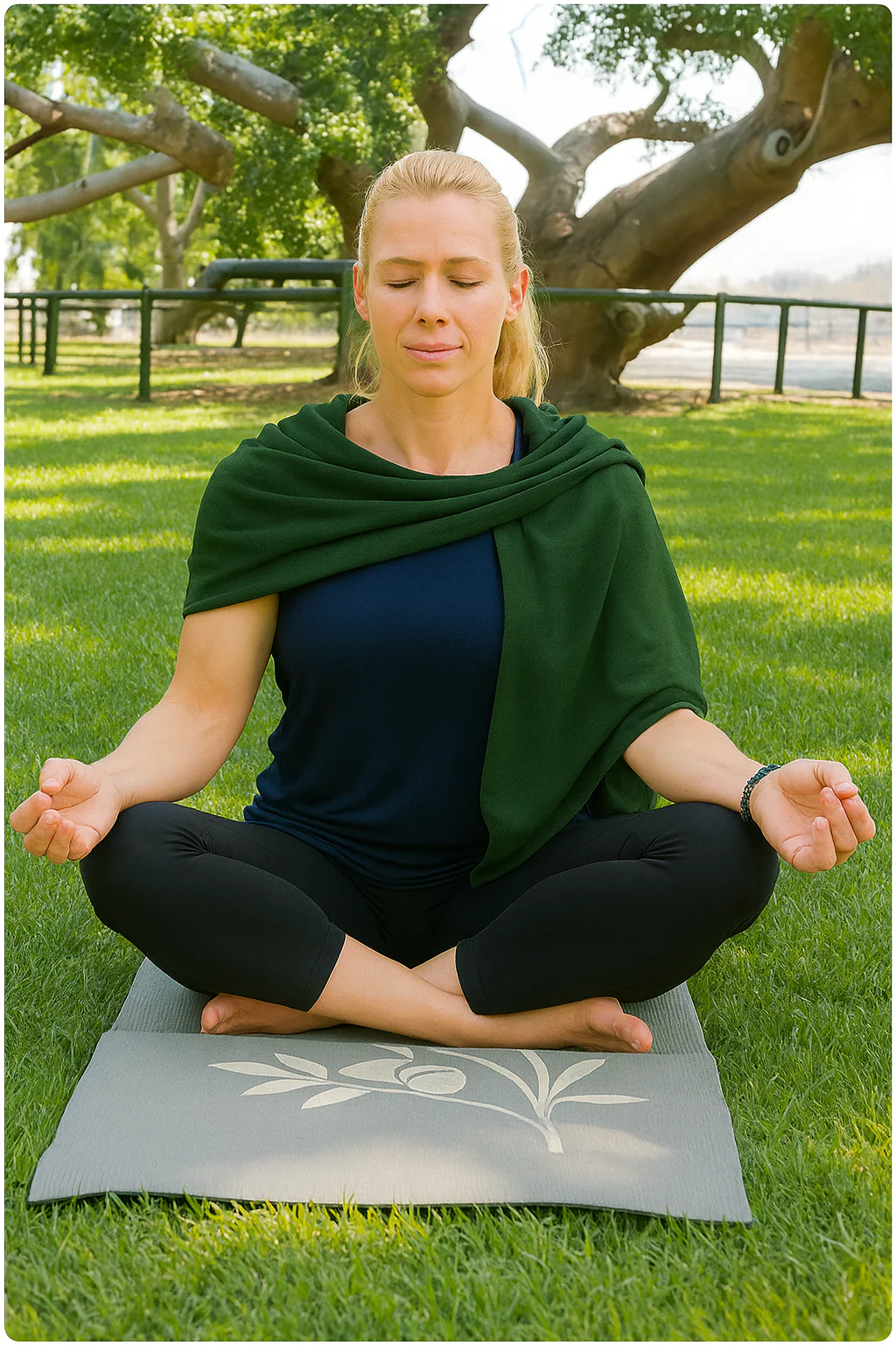 Superfine Merino Wrap — Forest Green - Image 4